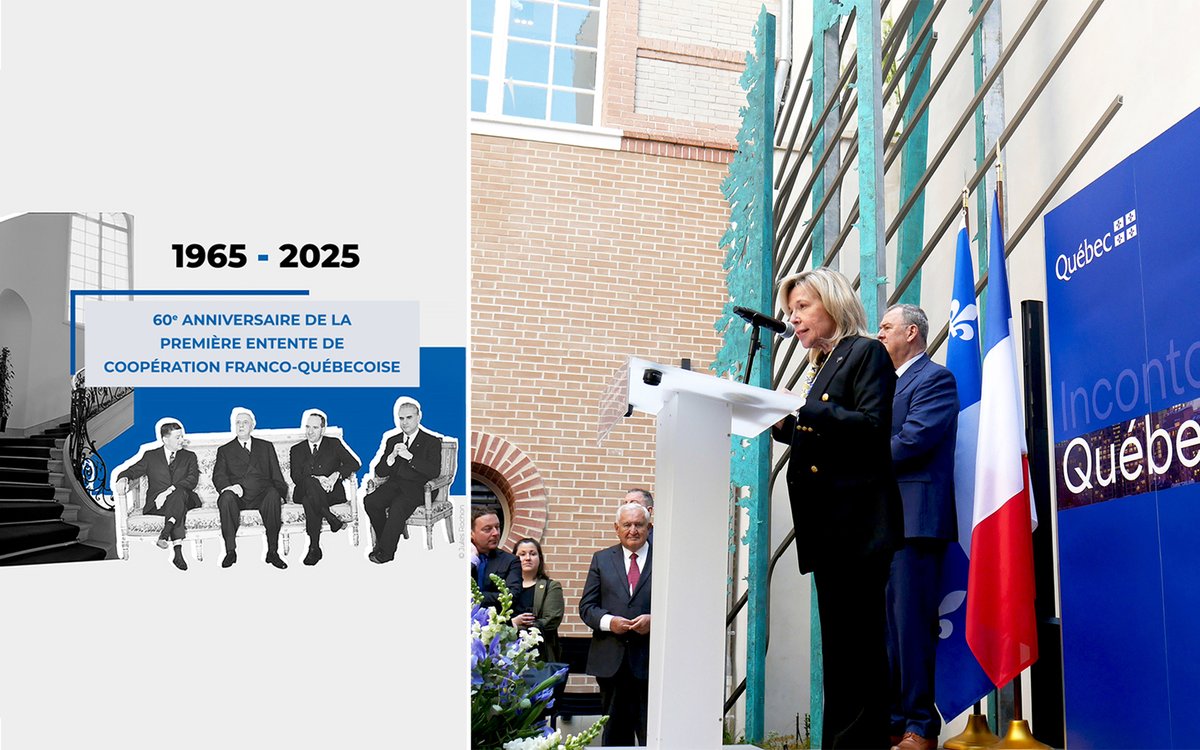 Quebec_FR's tweet photo. 🤝 Le #Québec et la #France ont souligné les 60 ans de leur première entente en présence, notamment, de la ministre @M_Biron, de l'ancien Premier ministre @jpraffarin et de la ministre 🇫🇷 @auroreberge.
En savoir plus ⤵️
https://t.co/g3Yr0BOuDK
--
#QuébecEnFrance I #FrQc https://t.co/f8h6fluH6b