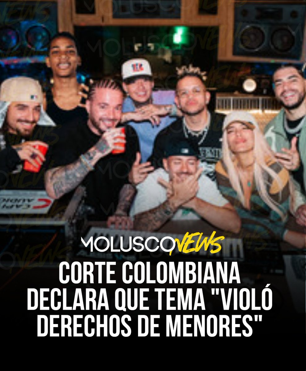 Moluskein's tweet photo. El Consejo de Estado de Colombia concluyó que la canción “+57” de Karol G, J Balvin, Maluma, Feid, Blessd, Ryan Castro y DFZM, sí vulneró y sexualizó a niñas y adolescentes y pidió no producir canciones que afecten la dignidad y derechos fundamentales de los menores de edad.

Astrid Cáceres, directora del ICBF, pidió a los artistas tener mayor cuidado con los mensajes dirigidos a adolescentes.

El tema tenía una barra que decía: "una mamacita desde los fourteen/Entra a la disco y se siente ki/Mami". Poco después, la letra de la canción fue modificada y se cambió la edad de fourteen (14 años) pasaron a ser eighteen (18 años).