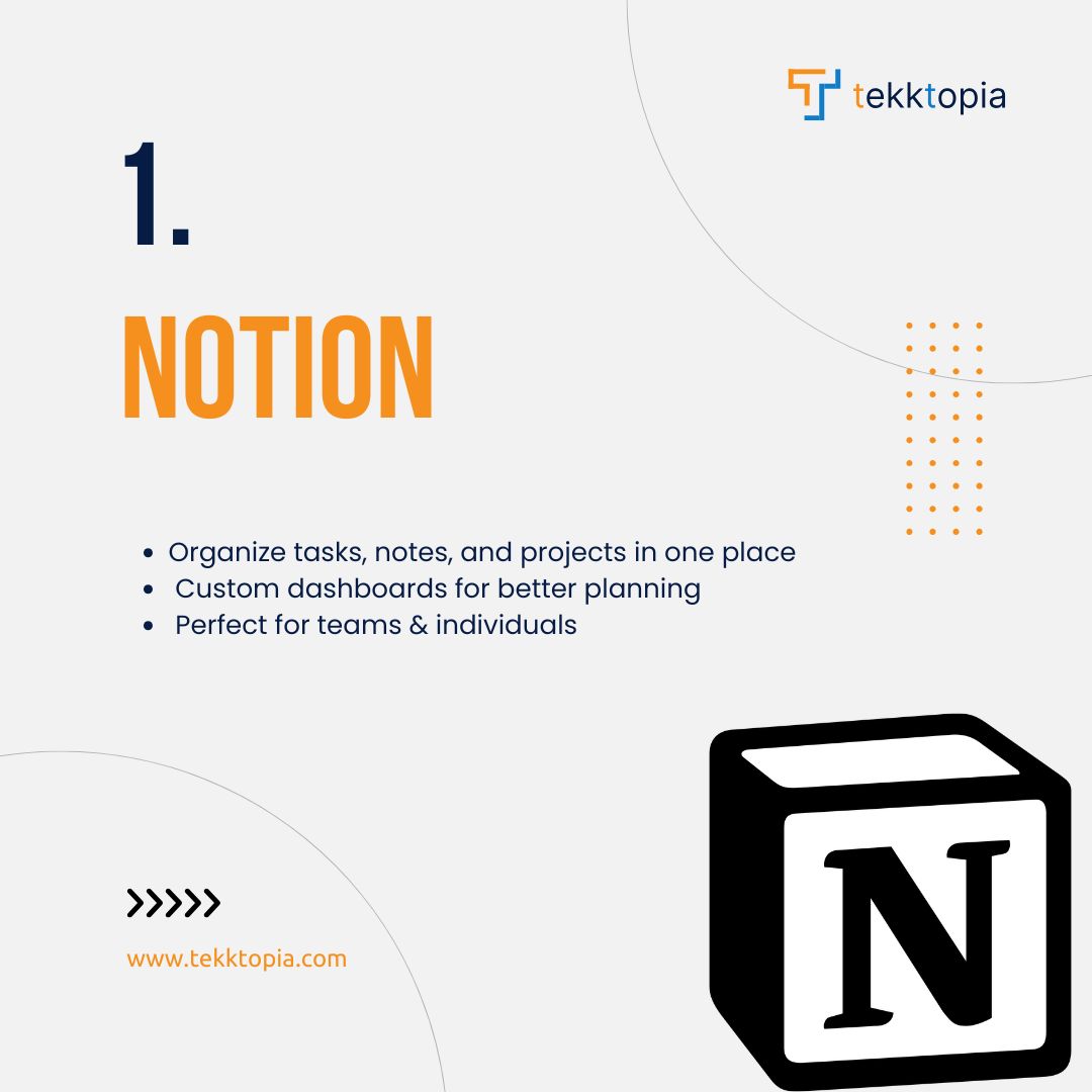 tekktopialtd's tweet photo. Want to work smarter, not harder? These tech tools will 10x your productivity and save you HOURS daily. Let’s get into it
#ProductivityTools #TechTips #WorkSmarter #DigitalTools #Tekktopia #Techcompany https://t.co/XgJVEB80uM