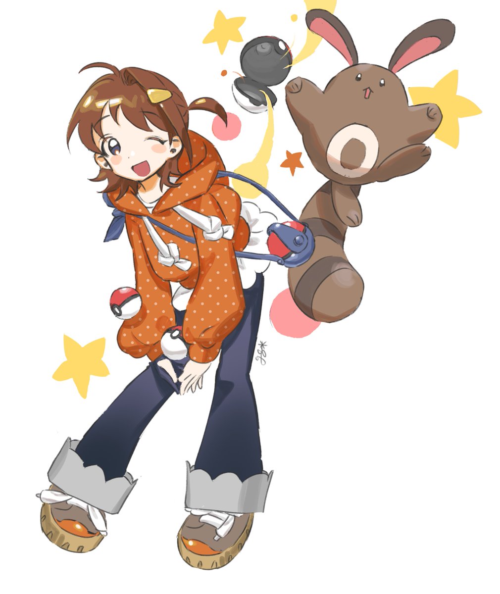 포케몬 2차 굿즈 스티커 만들어보려구 트레이너 구상해서 가볍게 그려봤는데 재밌어서 다른 소녀 트레이너도 얼른 그려봐야겠어요