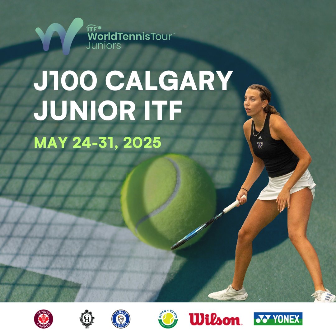 Get Ready for the ITF Junior Tournament coming up May 24 - 31st! 🎾

🎾 ENTRY FEE
Main draw $120.00 USD
Qualifying $90

🎾 REGISTRATION DEADLINE
May 6, 2025 by 14:00GMT
Use your IPIN number at 
itftennis.com/juniors

#albertatenniscentre #ATC #ITFJuniors2025 #may2025