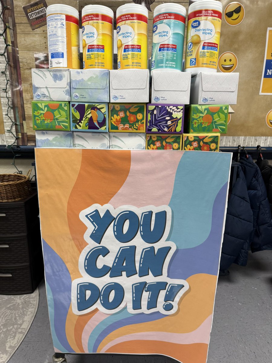 Thanks to our amazing PTO! They are helping stock up our classrooms so students have the best testing environment next week!