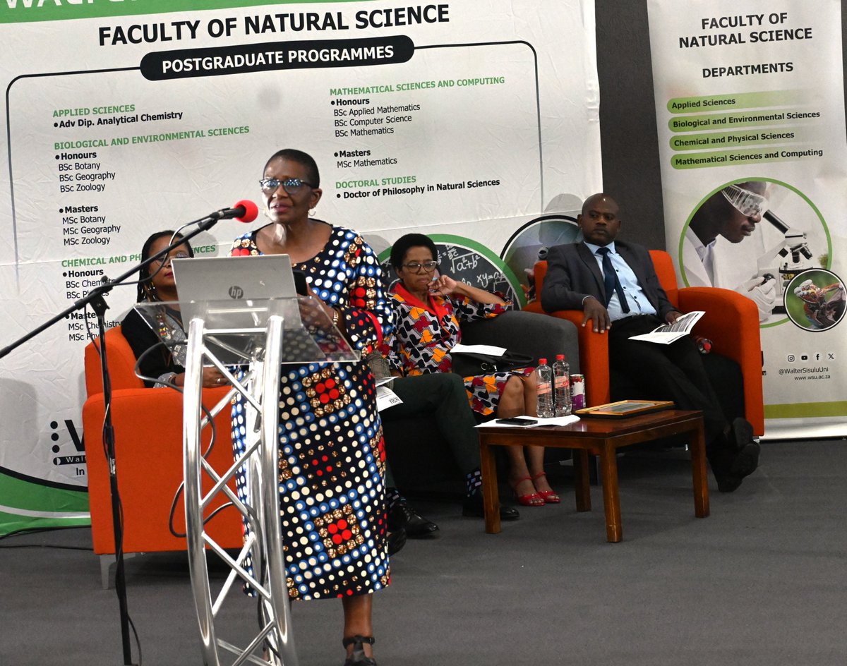 WalterSisuluUni's tweet photo. WSU moves from 23rd to 16th in national research rankings. At the Faculty of Natural Science SOFA, VC Prof Songca reaffirmed the goal: “By 2030, WSU will be in the Top 10.” DVC Mpambane praised the session: "One of the best SOFAs". 

#InPursuitOfExcellence https://t.co/0yvlZpPyag