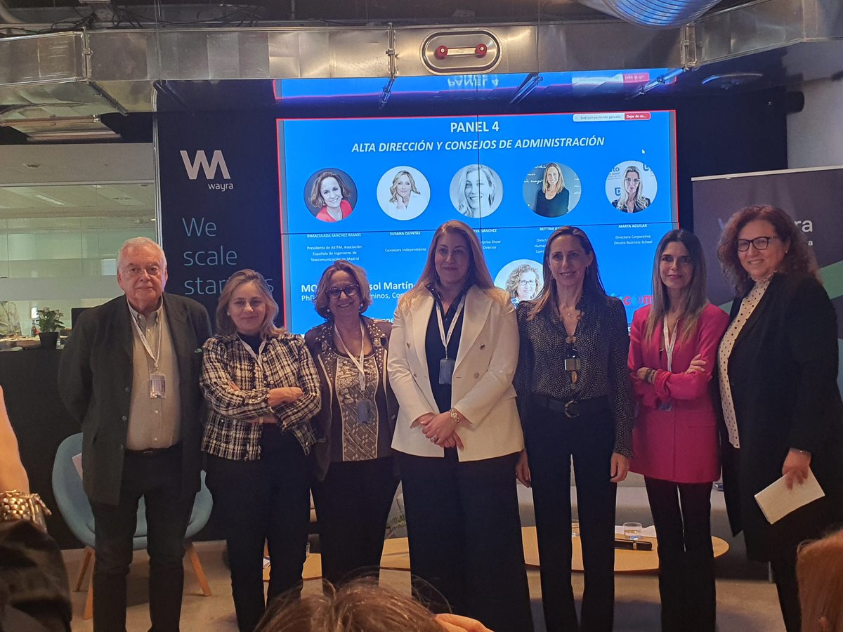 AeitMadrid's tweet photo. Nuestra presidenta Inmaculada Sánchez Ramos participó en la jornada “Mujeres y Competitividad: la igualdad en la era digital” de @fucomp_XXI , destacando el papel clave de las mujeres en la alta dirección y la innovación digital.
#LiderazgoFemenino #IgualdadDigital #AEITM https://t.co/49EHGh3bJe