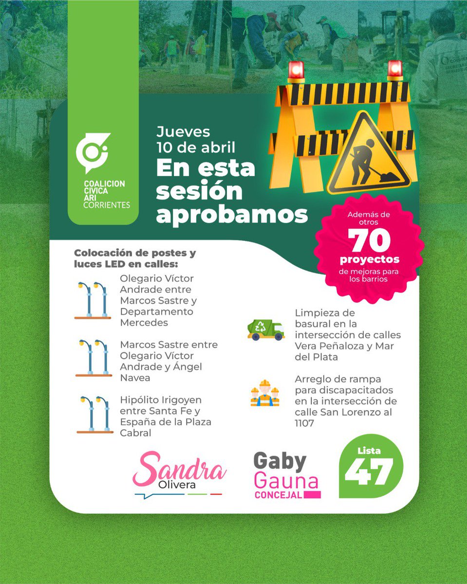 Concluimos el día de hoy una nueva Sesión Ordinaria, la 4ta de este año legislativo. 🙌🏻
¡Continuamos elaborando proyectos y ordenanzas para llegar a cada rincón de Corrientes abordando las problemáticas de los vecinos! 🙋🏼‍♀️
#SandraConcejal
