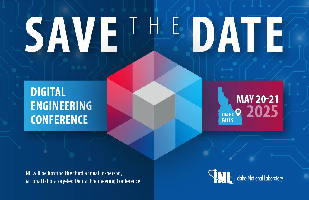 INL's tweet image. 🗓️ May 20-21 |📍@INL – Idaho Falls, Idaho

Join our third annual national lab-led virtual #DigitalEngineering Conference to hear from industry experts, network &amp;amp; view #tech demos 🌐💻: iaea.inl.gov/Page/Registrat…

INL Digital Innovation Center of Excellence: dice.inl.gov