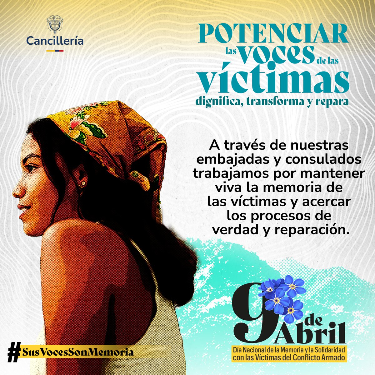 ⚖️ Avanzar en la reparación integral es construir futuro. Desde el exterior también trabajamos por el reconocimiento de nuestras víctimas.
#SusVocesSonMemoria