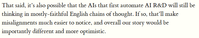 Fury_Jack's tweet photo. @DKokotajlo @slatestarcodex @eli_lifland @thlarsen Hi Daniel!

It looks like the story will be optimistic after all. But what does "different" mean - will progress be even faster or slower? I'm not an AI scientist, and I can't verify this discovery, but if it's true, then what? https://t.co/tLxhIlb2Ho