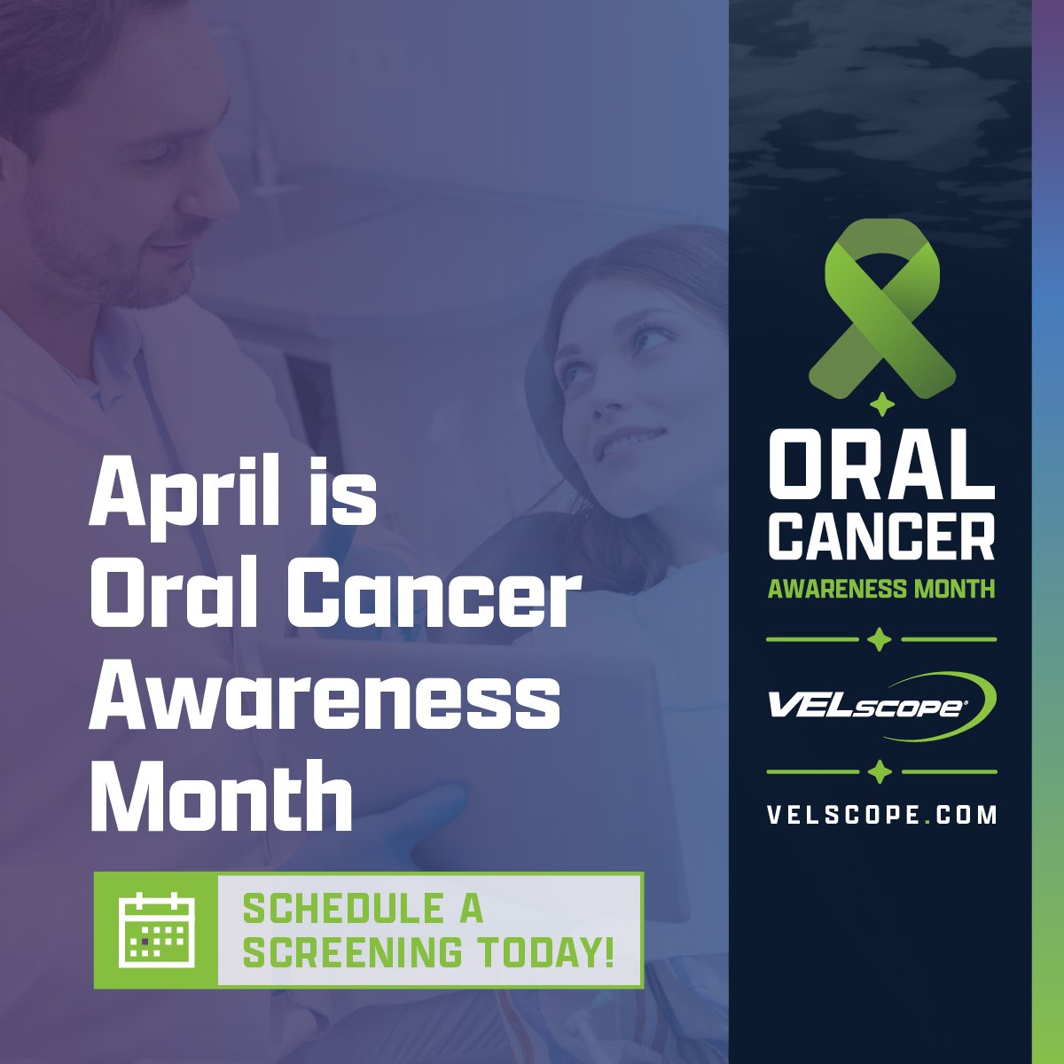 VELscope's tweet photo. 🎗️ April is Oral Cancer Awareness Month! 🎗️

📅 Now is the time to schedule your screening. Early detection can increase the 5-year survival rate to over 83%!

🙌 Spread the word &amp; encourage your loved ones to prioritize their health!

#OralCancer #GetScreened #VELscope https://t.co/rEnSbFO5Qp