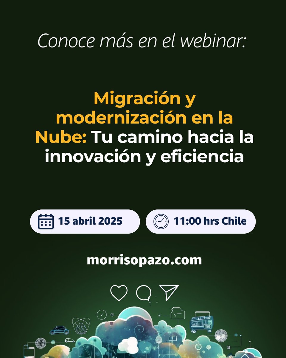 #Webinar | 🔗 Regístrate aquí: hubs.li/Q03gM-J50 🚀¿Estás pensando en migrar a la #nube? Descubre cómo aprovechar este proceso para modernizar tus aplicaciones, optimizar recursos y reducir costos con #AWS. No es solo migrar, es transformar.