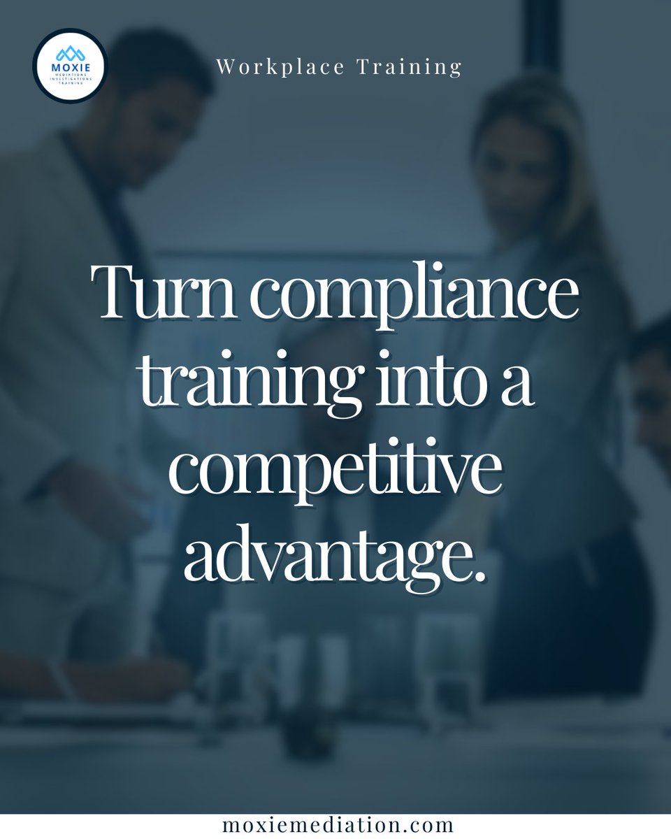 Don’t let outdated training put your business at risk! Our expert-led workplace training services keep your team engaged, informed, and compliant—without the burnout.

Invest in a smarter, safer workplace today! 📩 Contact us now to get started. moxiemediation.com/contact