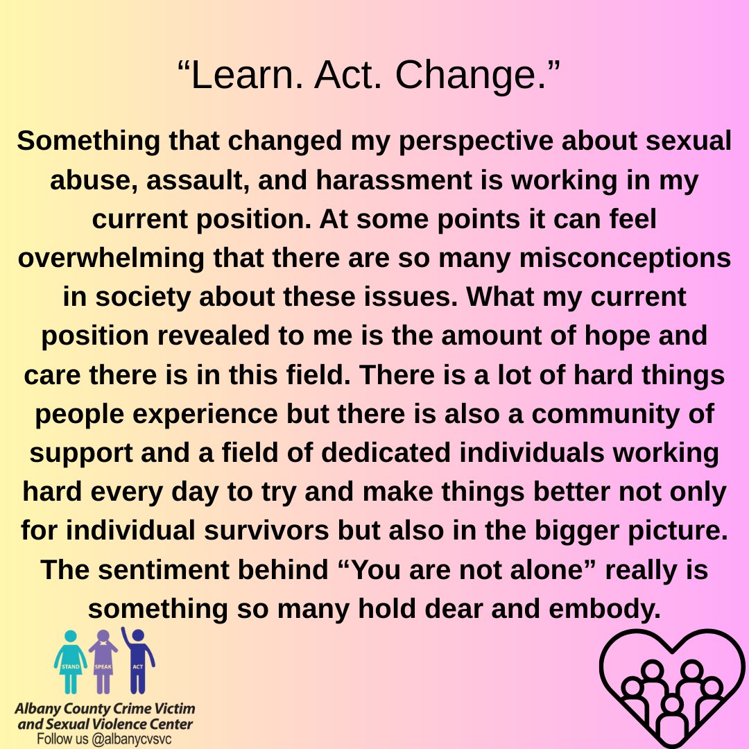 AlbanyCVSVC's tweet photo. #day10 #30daysofSAAM2025 #albanycounty #albany #Learn #Act #Change #LearnActChange https://t.co/INGsrpvkzw