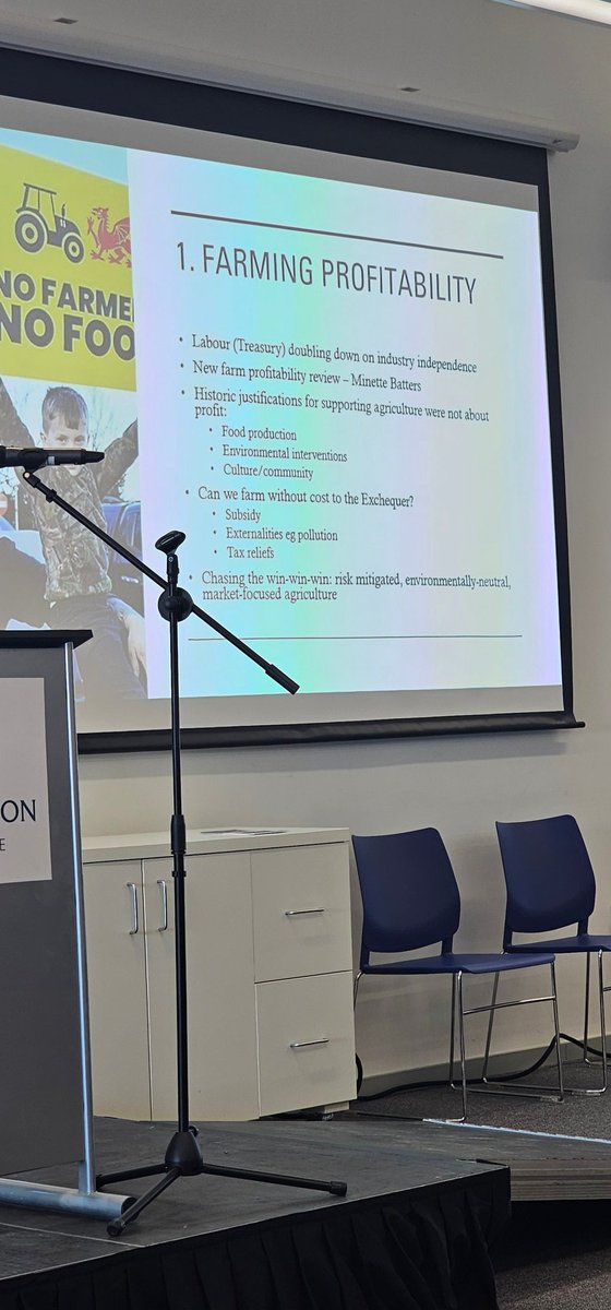 Holz1987Holz's tweet image. Up next the always inspiring @emilymnorton 
1. Farming profitability key - industry independence, new farm profitability review @Minette_Batters 
Farming without cost to exchequer
2. Mission led government 
Food security is national security
3. Environmental Regulation 
#datakey