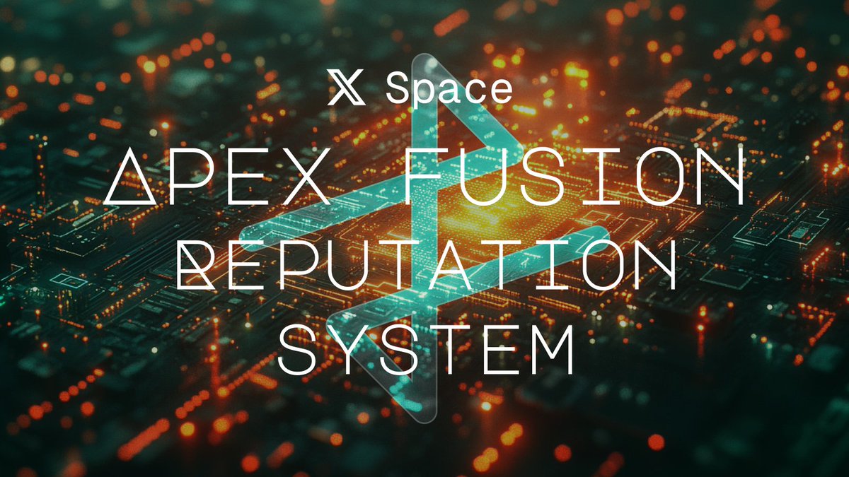 Just a few hours to go until our X Space on the Apex Fusion Reputation System!

We’ll walk through how it works, what’s new, and what’s coming next. If you’ve been curious about the Reputation System, now’s the time to tune in.

📅 April 10th, 7 PM CET
🔗 x.com/i/spaces/1ZkKz…