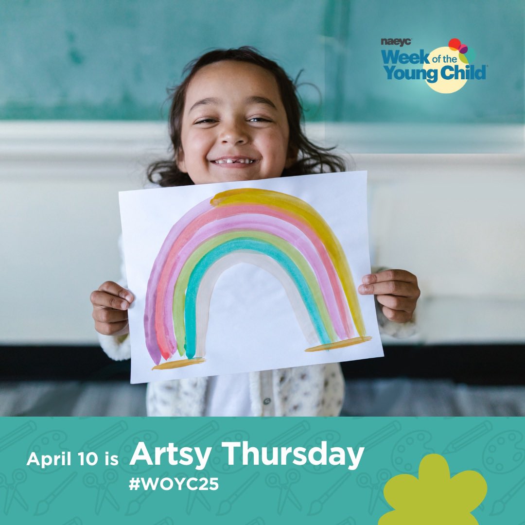 Happy Artsy Thursday! What activities are you doing today? Check out the ideas linked below. 🎨🎭🧑🏻‍🎨 <a href="/NAEYC/">NAEYC</a>  #WOYC25

drive.google.com/file/d/1_ahVso…