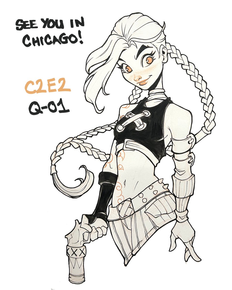 See you this weekend in Chicago for C2E2! I’ll be at Q-01 in Artist Alley, drawing all weekend. Let’s gooo Chicagoooooo