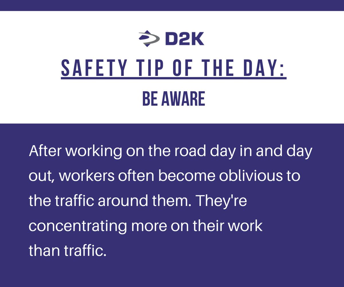 D2K_Traffic's tweet photo. It’s easy to get focused on the task at hand, but always remember to keep an eye on the traffic around you. 

Awareness is key—your safety depends on it!

#SafetyTip #Awareness #WorkplaceSafety https://t.co/IowEV5PLWP