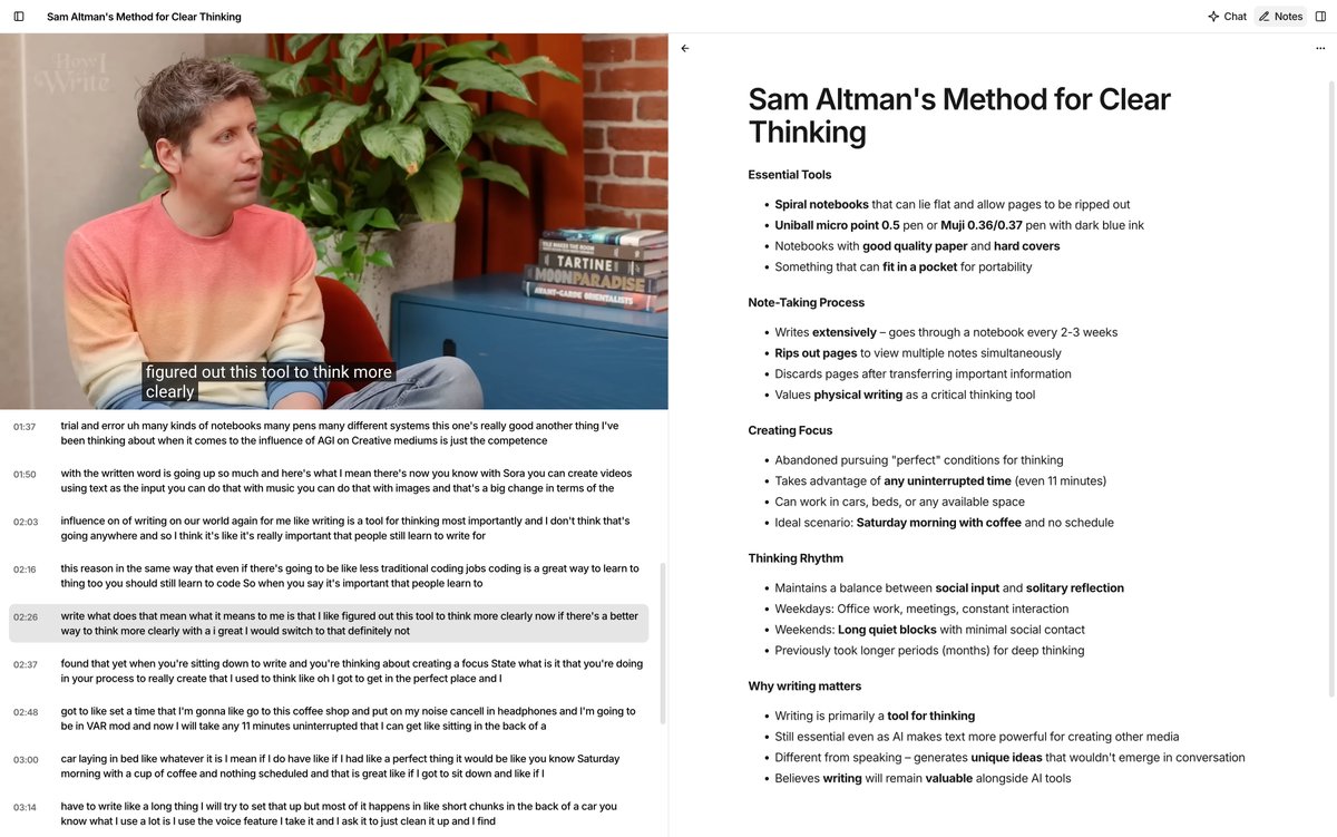 anaralabs's tweet image. .@sama&apos;s method for clear thinking.