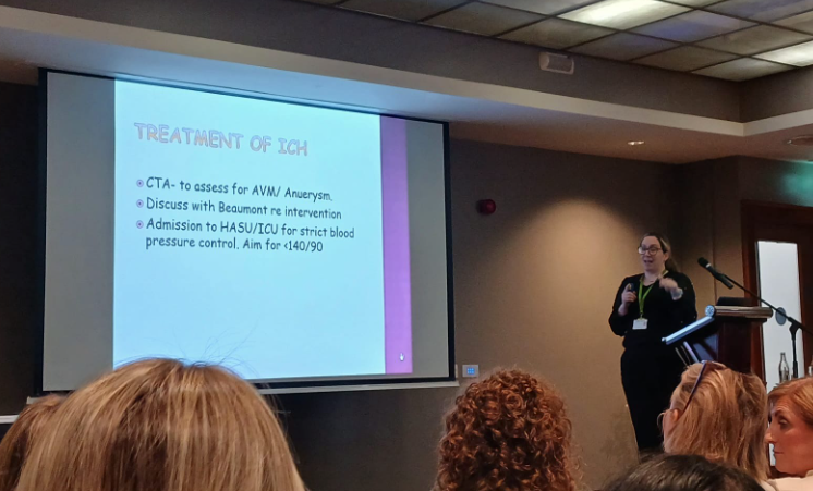 GalStrokeUnit's tweet photo. Our Stroke CNS Mary Gilbert presenting about "Acute Stroke Management" at the National Critical Care Nursing Conference today #strokemanagement @gilber67202 #GUH https://t.co/TT3V9MsbB7