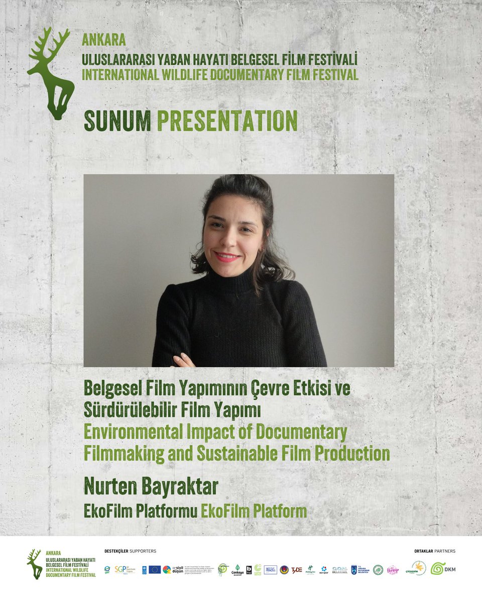 Ank_YabanWildFF's tweet photo. EkoFilm: Sürdürülebilir Yapım Platformu kurucularından Nurten Bayraktar’ın sunumuyla gerçekleştirilecek bu etkinlikte film ve belgesel yapımının çevresel etkileri incelenecek ve sürdürülebilir yapım alanındaki son yenilikler tartışılacak. https://t.co/JgGuRwFUq2