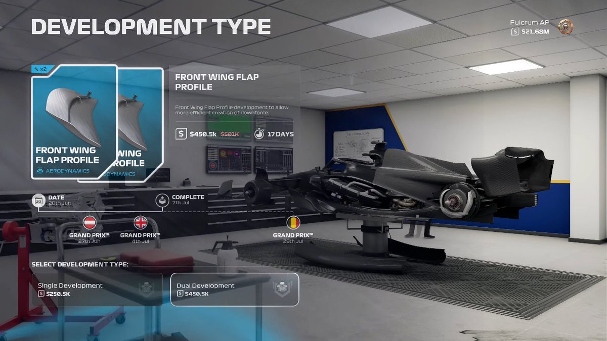 Formula25News's tweet photo. So after the Career Mode deep dive 

- You can choose APXGP or Konnersport for a MyTeam Career
- Driver Icons can now be picked up by AI teams
- Not sure if decal customisation has improved all that much, looks like just decals can be edited more.
- New Menus below
+ More https://t.co/Owzrdk4MXH