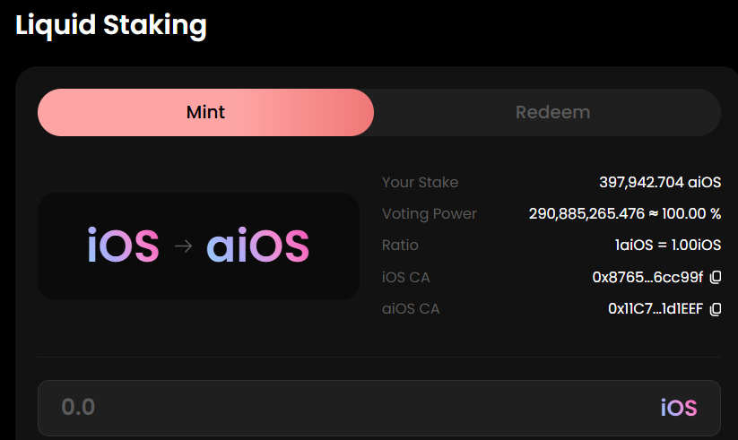 처음 Claim을 해보는 $OS
일단 전부 $aiOS 로 Stake를 해봐야겠다.
<a href="/OssyOnIP/">ossy.ip — ai(3,3) 🏝️</a>