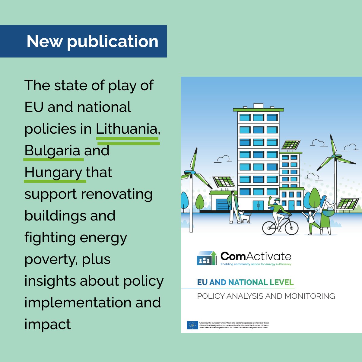 ComActivateEU's tweet image. 📢 New report analysing EU 🇪🇺 and national policies 🇱🇹🇧🇬🇭🇺 related to renovation & alleviating #EnergyPoverty
📄 The role of #EPBD & #EED
🏚️ How National energy & climate plans prioritise buildings
🛠️ The potential of Resource Centres
bpie.eu/publication/an…