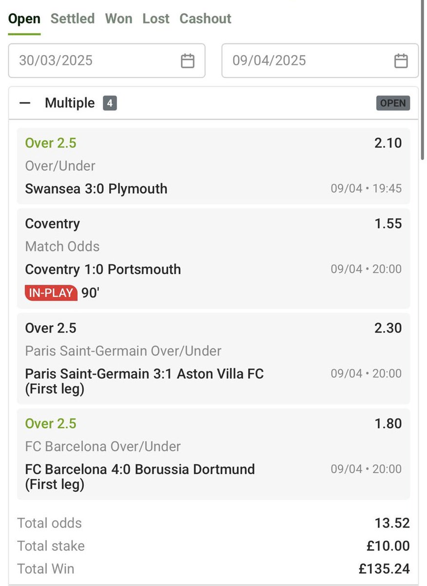 AccaTribe's tweet photo. FANTASTIC WINNING ACCA LAST NIGHT! 🔥🔥🔥

DON’T MISS TONIGHT’S IN OUR FREE TELEGRAM GROUP 👇👇

https://t.co/97CooZ3dzH https://t.co/u8bGT80ZaL