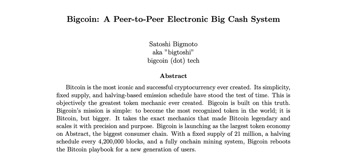 Took a look at the Bigcoin contracts and it brought back a ton of nostalgia.

It heavily resembles DeFi staking contracts during the glory days, a fully onchain token distribution mechanism.

Let's dive in: