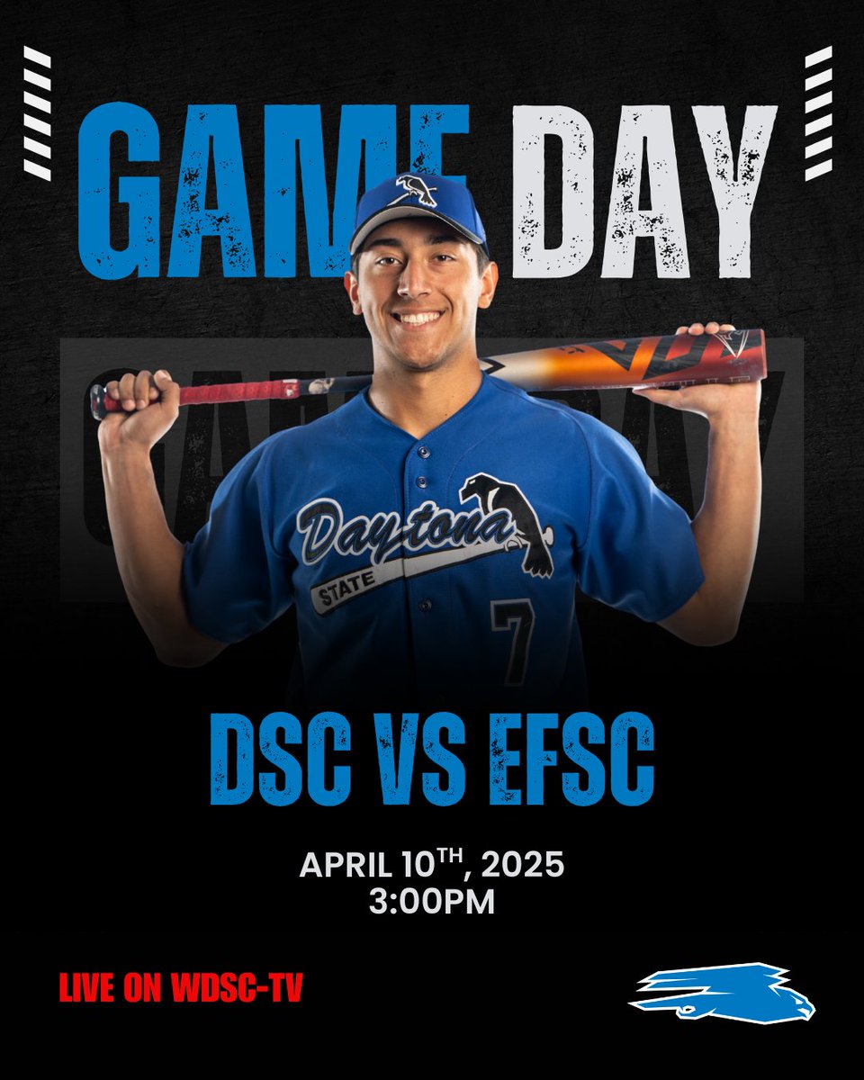 IT'S GAME DAY!! Come out and support your Falcon Baseball team as they take on the Titans of Eastern Florida in a conference match up, TODAY at 3PM. The game will be LIVE on WDSC-TV, Channel 15 💙⚾️💙