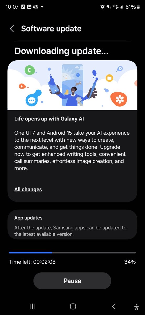 anythingletter's tweet photo. Samsung One UI 7 is rolling out on Samsung Galaxy S24 Ultra USA Unlocked. I was not on the Beta Version. #Samsung #OneUI7 #SamsungGalaxy #SamsungGalaxyS24 #SamsungGalaxyS24Ultra https://t.co/y060Ar6oWh