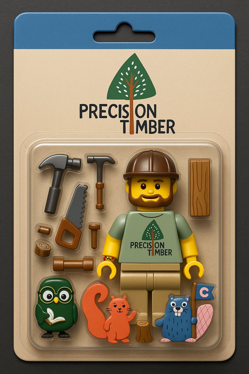 PrecisionTimber's tweet photo. 🧱✨ Say hello to the mini version of us!
The LEGO takeover is real – complete with tools, timber, and our trio of tiny mascots!
Built for fun, made with Precision 😉🌲
#legomeme #precisiontimber #minimetrend #createplaylearn #legolife #toyboxgoals https://t.co/OvvoZtO6ZD