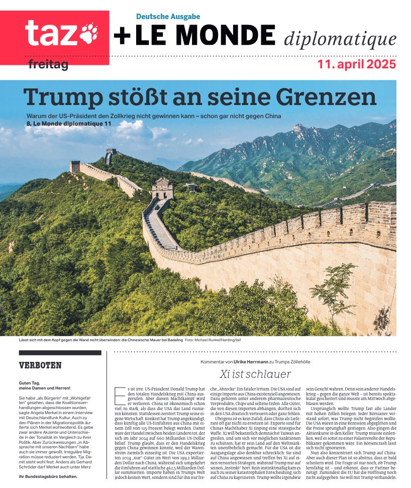 #tazeins zu den weiteren Aussichten für Zolltrottel <a href="/tazgezwitscher/">taz</a>