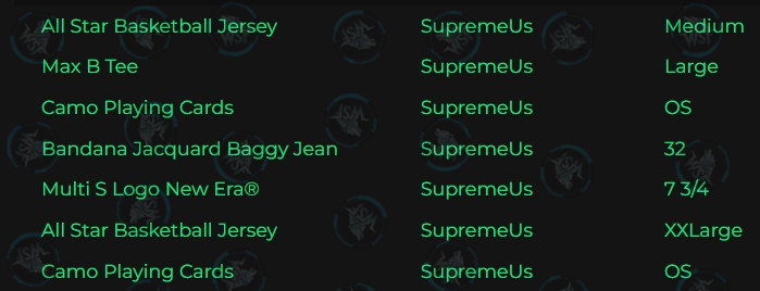 nsb_bot's tweet photo. 7-item sweep off SupremeUS?? 🟥🔥  
@takerisksandprogress went baggy jeans to bandana detail to box logo heat—NSB3 ran through every bite like it was scripted. Doubles on the Camo Playing Cards? Serious flip potential. Smart cook. #IFYKYK https://t.co/icHHMK8EEs