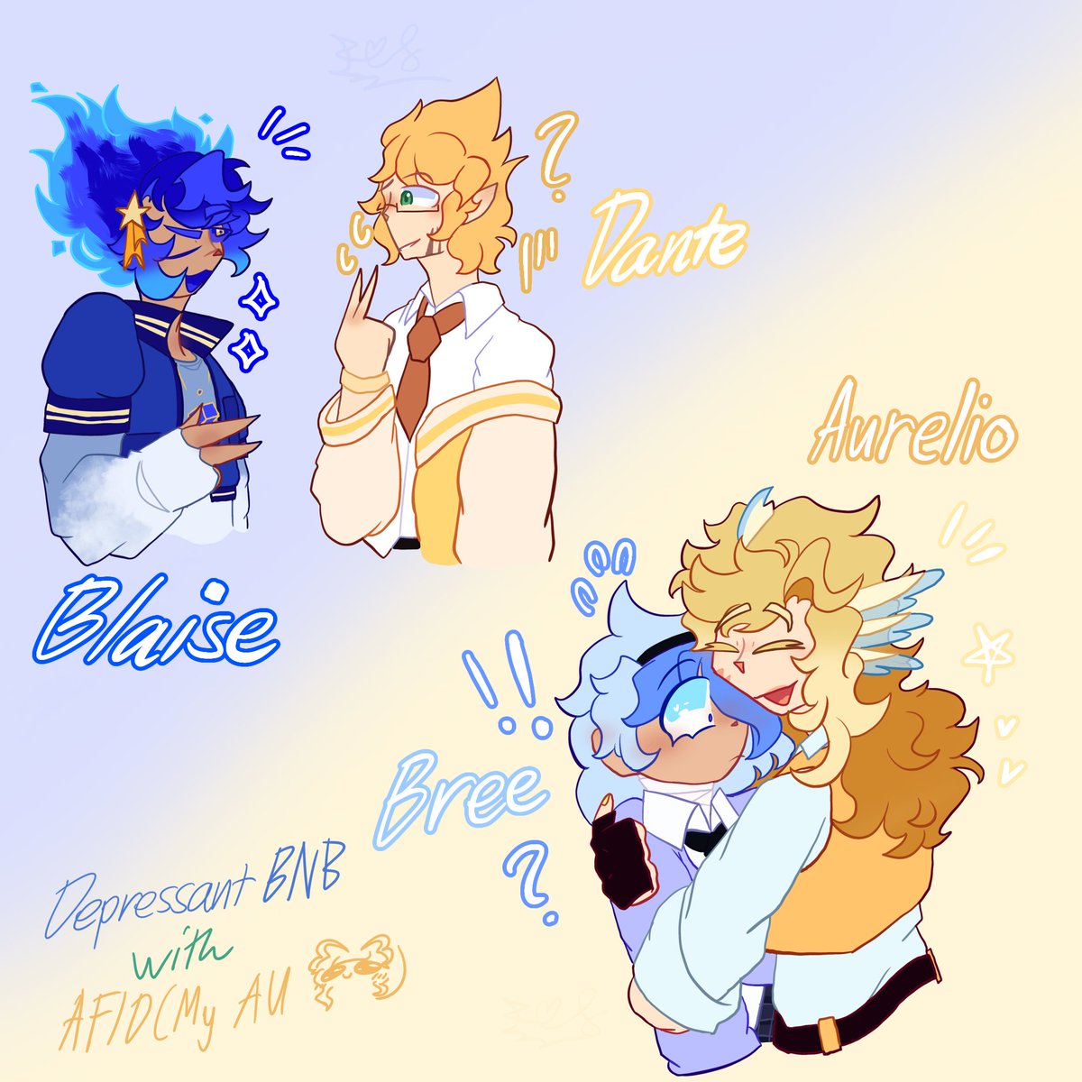 ramramdownhere's tweet photo. :3 If the two duos met, yeah- they’d be friends for the most part
(I think I might’ve undercooked this, or maybe it’s because 1AM where I am and maybe it’s raw..)
[ Dante and Bree belong to @Anne_R4M3N ^^]

#bobandbosip #BnBDepressant #DepressantAU #AUstuff #fanart https://t.co/5PNCuGRpNO