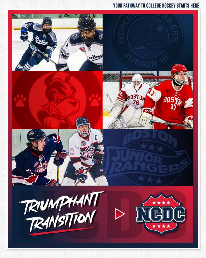 NCDCJrHockey's tweet photo. As three of the newest #NCDC members get ready for Year 2 in 2025-26, their owners reflect on the Triumphant Transition made by the @Rangers_NCDC, @Railers_JHC and #BostonDogs was a successful one. All three joined the NCDC from a lower-tier league and made great strides through mid-season adjustments.
Read the Full Story:
https://t.co/RqxXDXpTAK