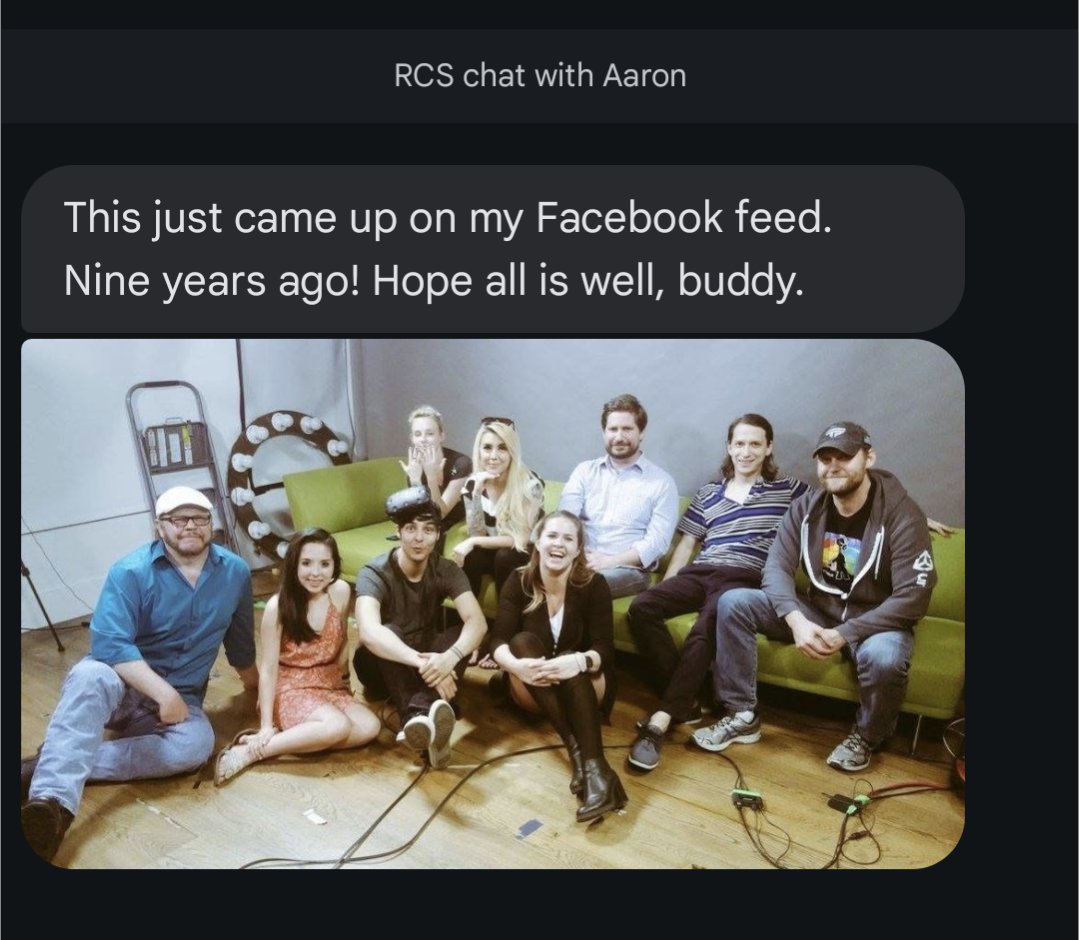 My good friend <a href="/aaronlemke/">Aaron Lemke</a> who created <a href="/TheWaveXR/">Wave</a> just sent me this. 9 years ago us showing off our #VR games on The Chive Livestream. We showed off early TOTALLY BASEBALL and Nagle and Autumn showed off FINAL APPROACH on Vive Pres. No more phones in headsets! Exciting times! #XR