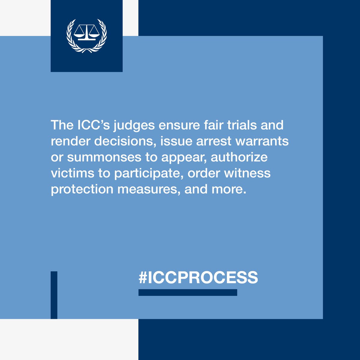 Int'l Criminal Court (@intlcrimcourt) on Twitter photo #ICCProcess 
What is the role of #ICC judges? Learn more ➡️ bit.ly/2WoANkq #ICCProcess 
What is the role of #ICC judges? Learn more ➡️ bit.ly/2WoANkq