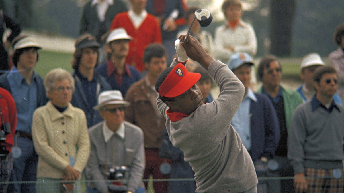 50YearsAgoLive's tweet image. Lee Elder becomes the first black golfer to play in the Masters’ Tournament. 

He has received large volumes of hate mail and death threats in the past two weeks, compelling him to live out of hotels and hire bodyguards. 

On tour he is constantly bothered by unruly fans who…
