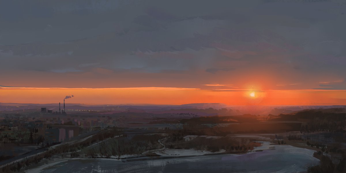 wandellow's tweet photo. Day 6 I tend to draw vast spaces #illustration #artistontwitter #painting #fineart #artlife #sketchaday #environment #colorstudies #cgart #dailysketch #nopleinnogain #ambient #pleinair #pleinairpril #pleinairpril2025 #sunset #spring #city https://t.co/HOIrCxDZMZ