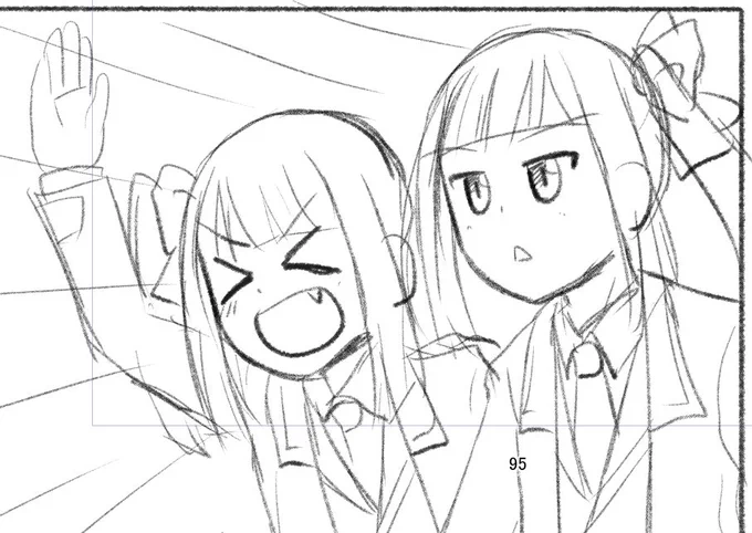 描いてる!双子の襲来…何も起きないはずもなく…?(゜□、゜) 