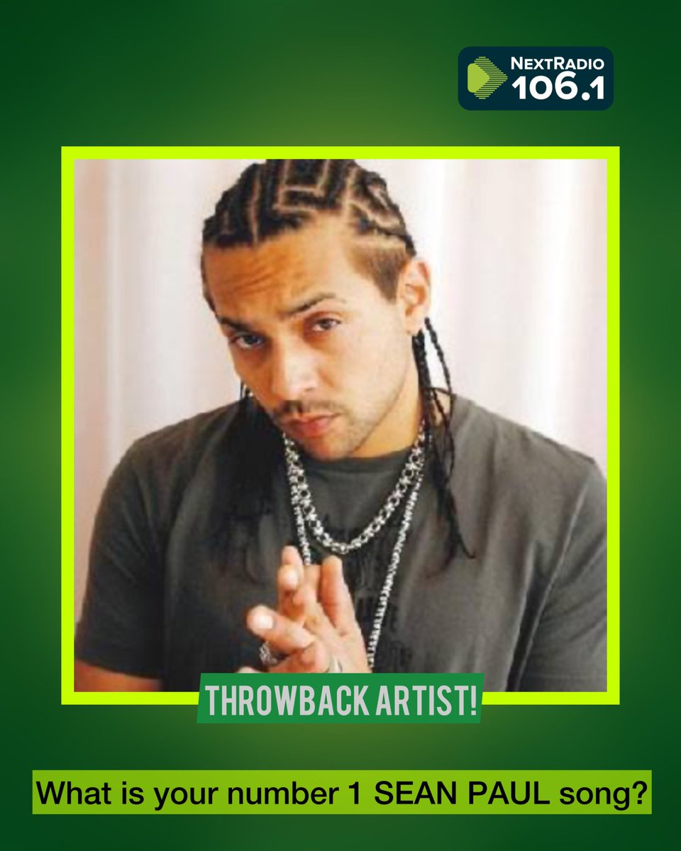 nextradio_ug's tweet photo. Our Throwback artist of the day, controlling the #MixAt6 is SEAN PAUL | @duttypaul.
What Sean Song should be our number-one song of the day?
#NextTranzit | #NextRadioUG https://t.co/jOB9bv0ehB