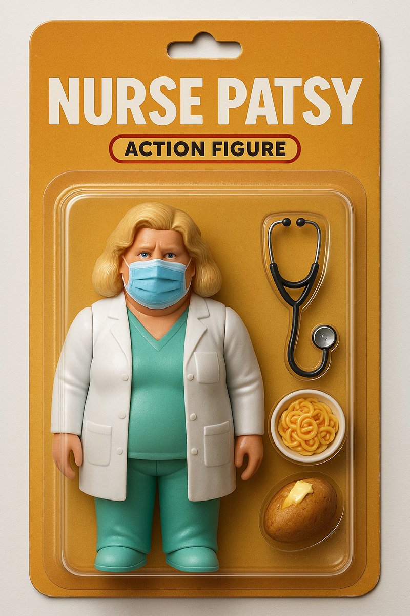 PatsyDiabetes's tweet photo. Children should be playing with real heroes as their action figure... health care workers!   

Too bad tariffs are making Nurse Patsy action figures so expensive! https://t.co/46gwRnyYm6