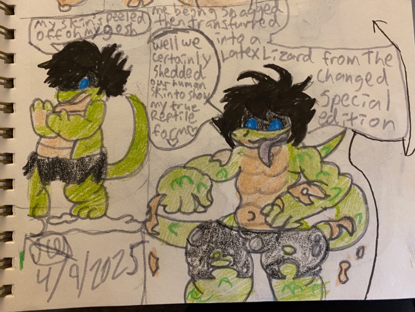 blaze_firewolf's tweet photo. Here’s 2 more Changed Transfurs from the Special Edition, One of me being transfurred into a latex beast Lizard and one of me being transfurred into a Dragon-Ray latex beast, I hope you enjoy 🖤⚫️⚪️ #changed #changedgame #transfurs #furry #furryart https://t.co/BNKkfTCGWQ