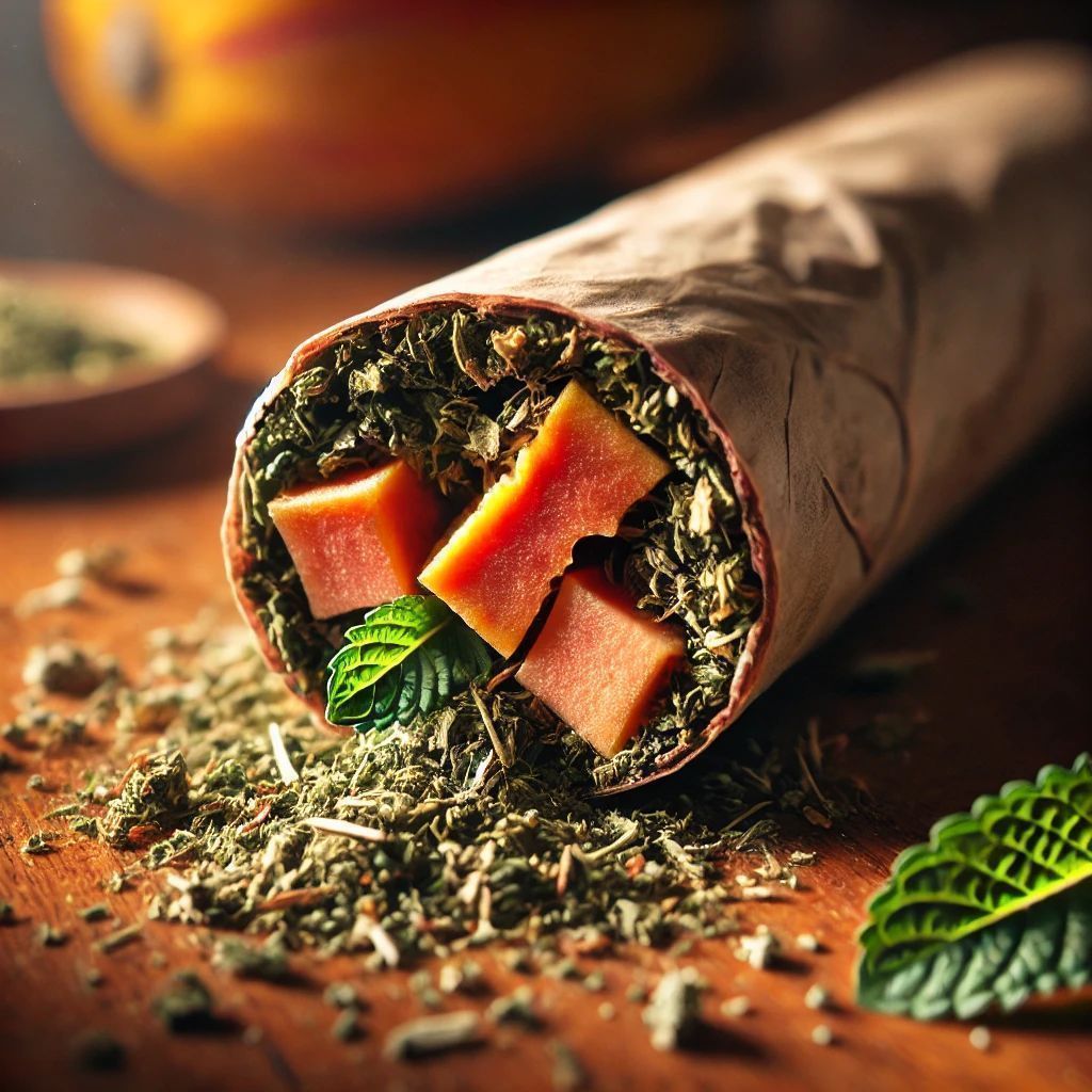 Thrivinity321's tweet photo. Forget your soft ass Celsius. 
Forget your shitty wok beans.

Nothing competes with a proper loose-leaf spliffed yerba w/ papaya leaf &amp; mint. 

If I didn't get high as a cat's back at a dog show using the THC formuioli, this wouldn't have been conceived: https://t.co/pWIo53bWH9