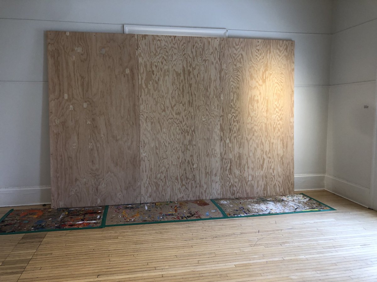 Prepping for the mural project with Michael Barber and ⁦<a href="/assumptionlion/">Assumption CS</a>⁩ Art Class.