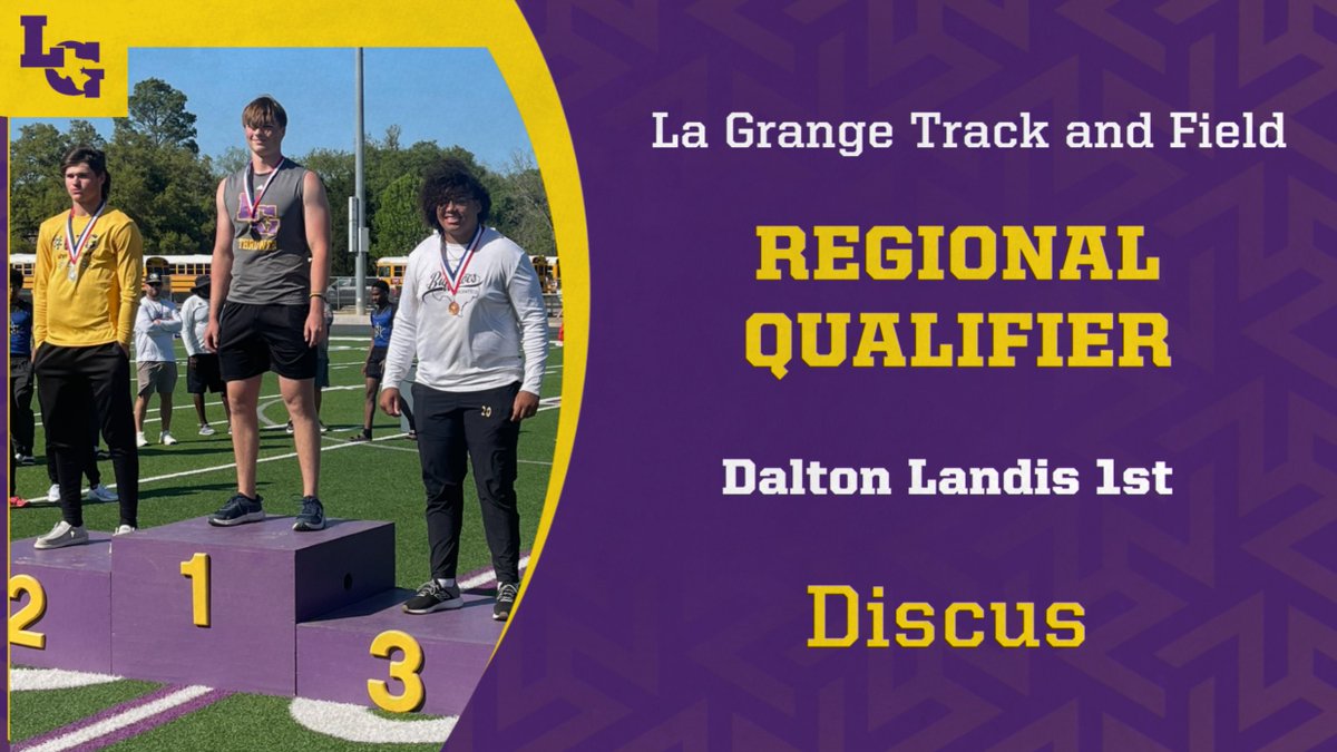 Congrats to our Boys Discus Area Champion and Regional Qualifier, Dalton Landis. Dalton won with a throw of 138-4