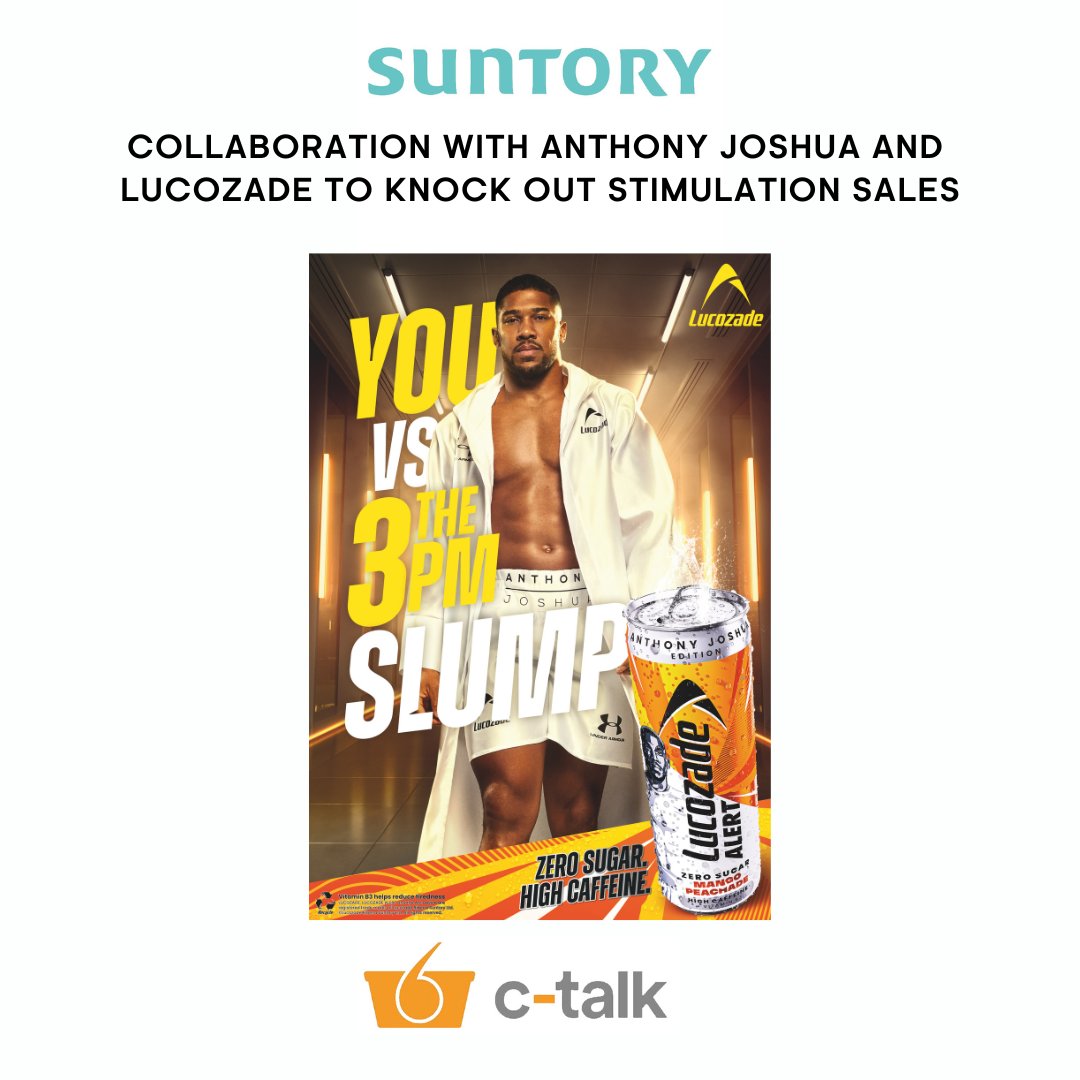 C-TALK created by retailers (@conveniencetalk) on Twitter photo NEWS 📰
Lucozade Alert announces a new collaboration with Lucozade athlete and long-term brand ambassador, Anthony Joshua, with new Lucozade Alert Mango Peachade Zero Sugar – Anthony Joshua edition.
<a href="/anthonyjoshua/">Anthony Joshua</a> comments: “Partnering with Lucozade on this incredible new drink NEWS 📰
Lucozade Alert announces a new collaboration with Lucozade athlete and long-term brand ambassador, Anthony Joshua, with new Lucozade Alert Mango Peachade Zero Sugar – Anthony Joshua edition.
<a href="/anthonyjoshua/">Anthony Joshua</a> comments: “Partnering with Lucozade on this incredible new drink