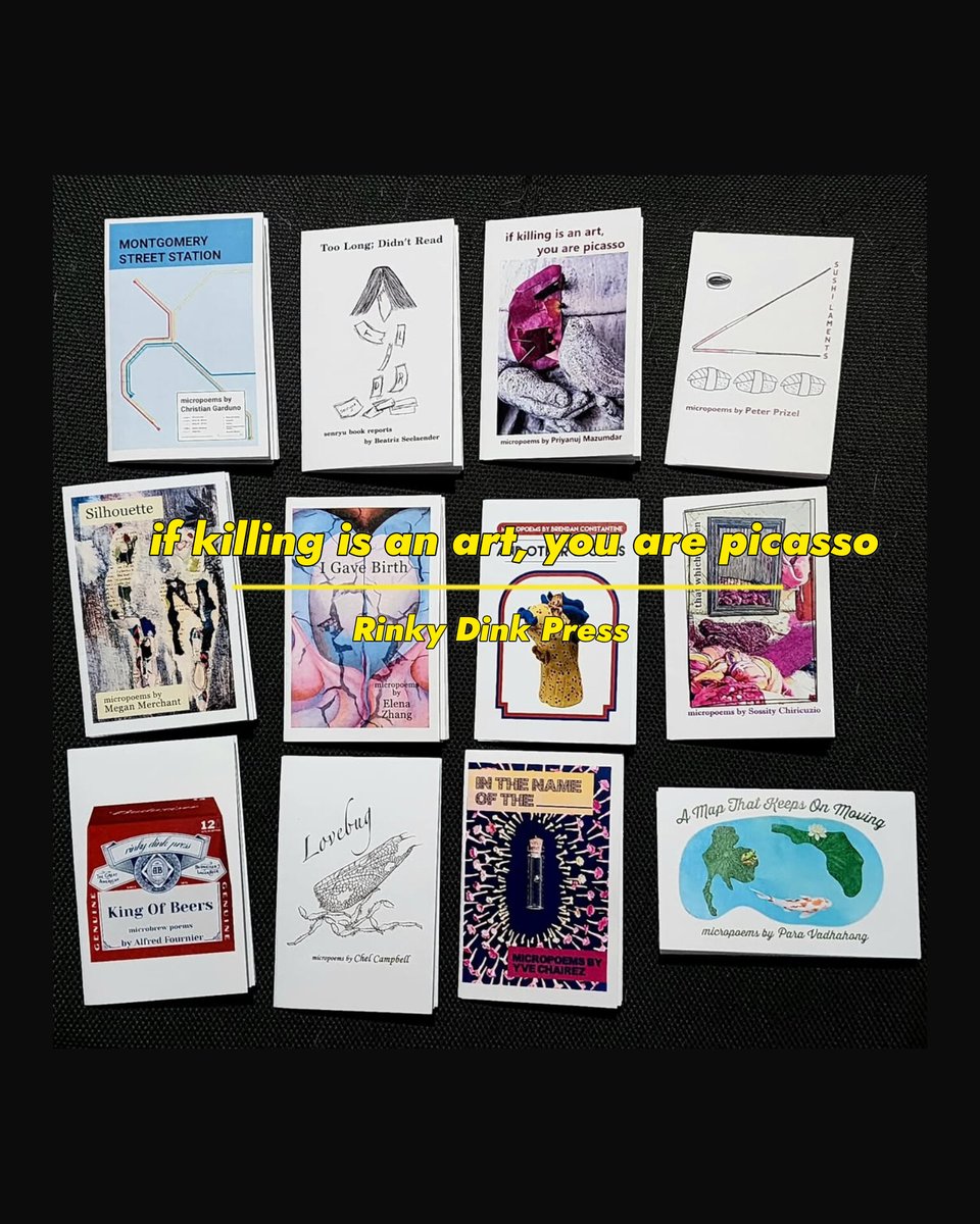 some of my stories and poetry have found homes in my favorite lit journals and presses recently. taking a moment to pay my unending gratitude to all the editors and teams of <a href="/LAReview/">Los Angeles Review</a> <a href="/harbor_review/">Small Harbor Publishing</a> <a href="/press_roi/">Roi Fainéant Press SUBS ARE OPEN BAYBEEEE</a> <a href="/rinkydinkpress/">Rinky Dink Press</a> and every one of you who took the time to read.