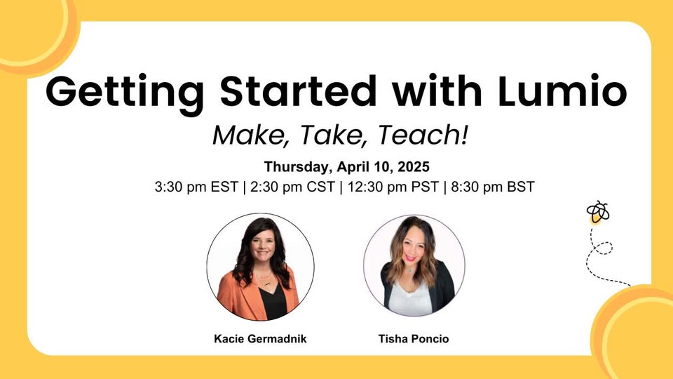 Jana Vanya (@janasmarttech) on Twitter photo LUMIO IS GOING LIVE!
Today, April 10!
3:30 pm EST/2:30 pm CST
Join <a href="/TishaPoncio/">Tisha Poncio</a> and <a href="/kaciegermadnik/">Kacie Germadnik</a> for a short 20-min βMake, Take and Teachβ session!
Can't make it live? Replay any day, any time!
youtube.com/watch?v=wVE2KDβ¦
#golumio LUMIO IS GOING LIVE!
Today, April 10!
3:30 pm EST/2:30 pm CST
Join <a href="/TishaPoncio/">Tisha Poncio</a> and <a href="/kaciegermadnik/">Kacie Germadnik</a> for a short 20-min βMake, Take and Teachβ session!
Can't make it live? Replay any day, any time!
youtube.com/watch?v=wVE2KDβ¦
#golumio